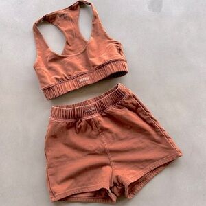 Bo & Tee Matching Workout Set in Terracotta